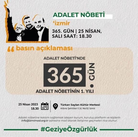 25 NİSAN 2023 GEZİ TUTUKLULULARIN 1 YILI