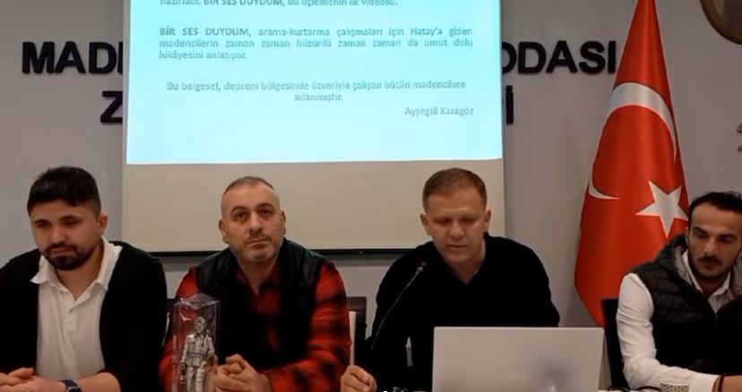 6 Şubat Depremlerinde “Maden Mühendislerinin ve Madencilerin Rolü” ne yönelik “BELGESEL ve ŞÖYLEŞİ” Üyelerimizin katılımı ile gerçekleştirildi.