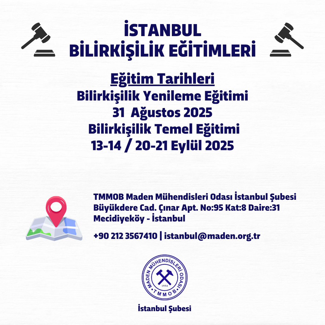  İstanbul Şube Bilirkişilik Eğitim Takvimi Yayımlandı