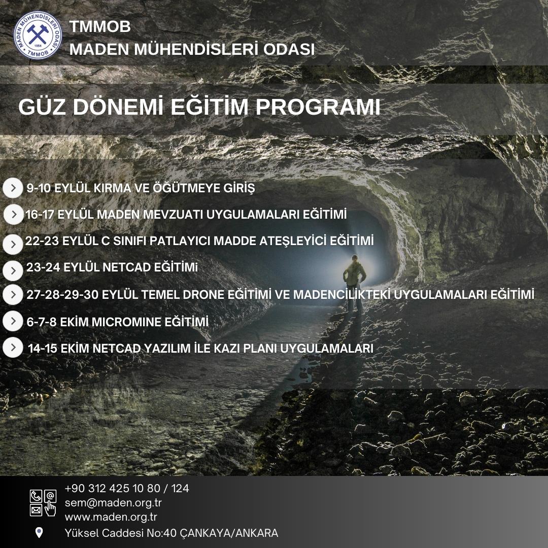 GÜZ DÖNEMİ EĞİTİM PROGRAMI