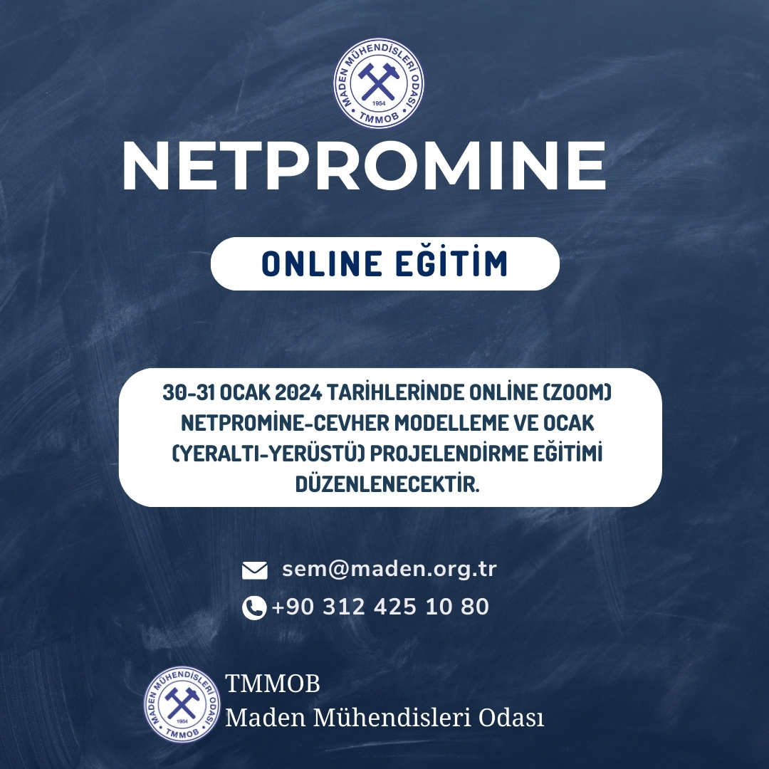 30-31 OCAK 2024 TARİHLERİNDE NETPROMİNE EĞİTİMİ DÜZENLENMİŞTİR.
