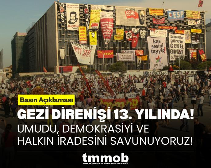 GEZİ DİRENİŞİ 13. YILINDA! UMUDU, DEMOKRASİYİ VE HALKIN İRADESİNİ SAVUNUYORUZ!