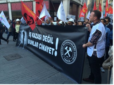 Soma faciasının 1. yılında yürüyüş ve basın açıklaması yapıldı.