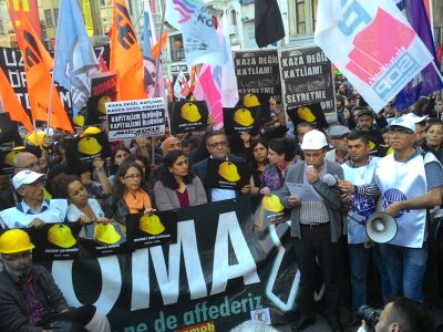 Soma faciasının 1. yılında yürüyüş ve basın açıklaması yapıldı.