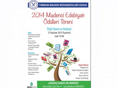MADENCİ EDEBİYATI ÖDÜL TÖRENİ YAPILACAKTIR.