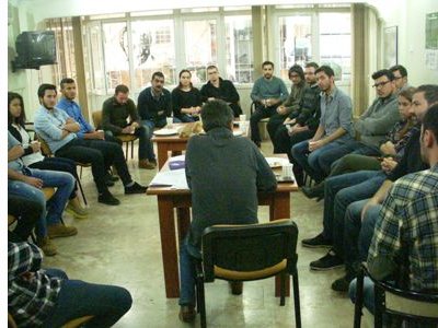 DEÜ.GENÇ MADENCİ ÖĞRENCİLERİN KATILIMIYLA ŞUBEMİZDE TOPLANTI YAPILDI.(07.11.2015)