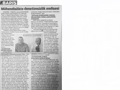 MADEN VE JEOLOJİ MÜHENDİSLERİ ODASI ADANA ŞUBELERİNİN UMREK İLE İLGİLİ BASIN AÇIKLAMASI(22/08/2016)