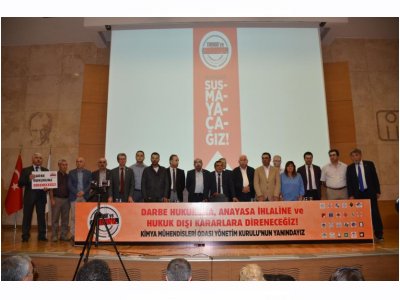 KİMYA MÜHENDİSLERİ ODASI YÖNETİM KURULU`NUN YANINDAYIZ.