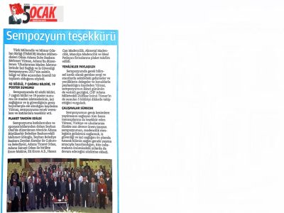 ULUSLARARASI MADEN İŞLETMELERİNDE İŞÇİ SAĞLIĞI VE İŞ GÜVENLİ SEMPOZYUMU BASINDA YER ALDI (07/11/2017)