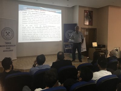 STAJ ÖNCESİ İŞ SAĞLIĞI VE GÜVENLİĞİ EĞİTİMİ VERİLDİ (04.05.2018)