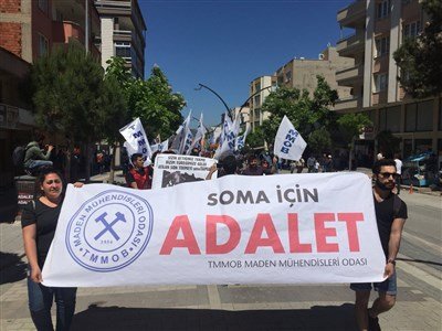 SOMA KATLİAMININ 4.YIL DÖNÜMÜNDE SOMA’DA MİTİNG GERÇEKLEŞTİRİLDİ.(13.05.2018)
