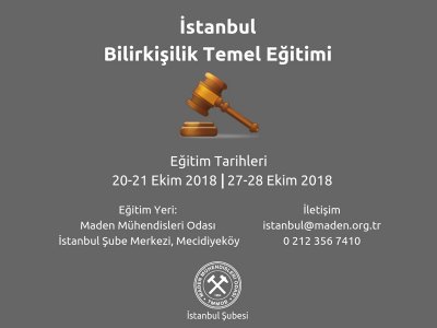 İstanbul Şubemizde Haftasonu Bilirkişilik Temel Eğitimi Düzenlenecektir