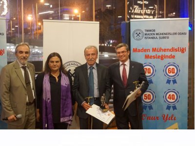 Meslekte 40, 50, 60 ve70. yıl onur ödülleri töreni ve madenciler günü yemeği düzenlendi