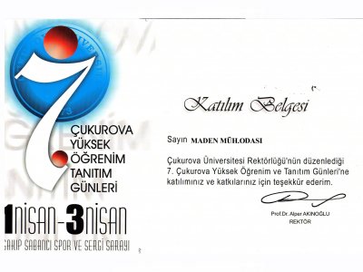 “7. Çukurova Tanıtım Günleri” ( 01- 03 Nisan 2009 )