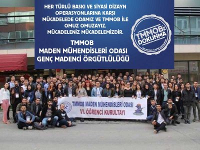 HER TÜRLÜ BASKIYA VE SİYASİ DİZAYN OPERASYONLARINA KARŞI MÜCADELEDE ODAMIZ VE TMMOB İLE OMUZ OMUZAYIZ. MÜCADELENİZ MÜCADELEMİZDİR.