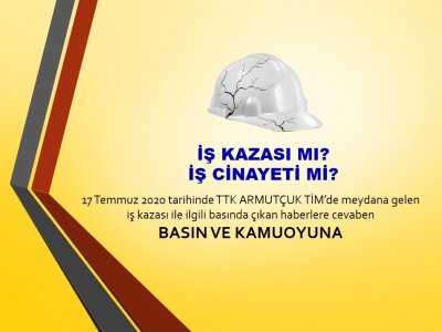 İŞ KAZASI MI? İŞ CİNAYETİ Mİ?