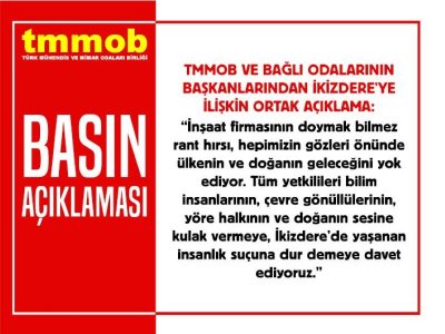 İKİZDEREDEKİ DOĞA KATLİAMI DURDURULSUN!