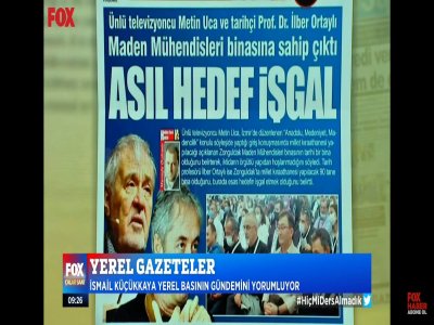Şube binamız; farklı günlerde Fox TVde yayınlanan "İsmail KÜÇÜKKAYA ile Çalar Saat" programında gündeme geldi.