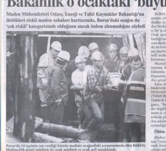 Bakanlık, o ocaktaki büyük riskleri biliyordu.