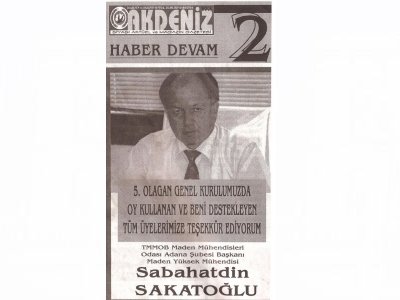BASINDA ADANA ŞUBE GENEL KURULU (06.02.2010)