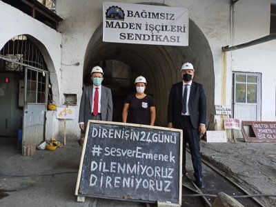 ODA HEYETİMİZ ERMENEKDE HAKLARI İÇİN DİRENEN ÜYEMİZ EMEL TUNÇDEMİR İLE MADEN EMEKÇİLERİNE DESTEK OLMAK AMACIYLA ZİYARETTE BULUNDULAR