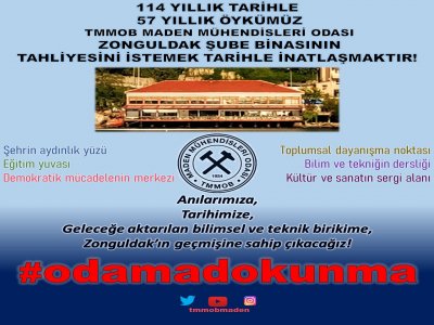 100 YILLIK MÜHENDİSLİK TARİHİMİZE VE ODAMIZA SAHİP ÇIKIYORUZ