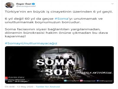 SOMA FACİASININ 6. YILINDA "SOMAYI UNUTMADIK, UNUTTURMADIK"