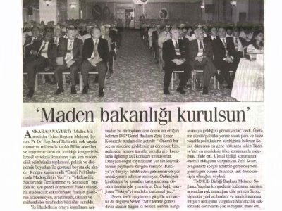 Maden Bakanlığı Kurulmalı
