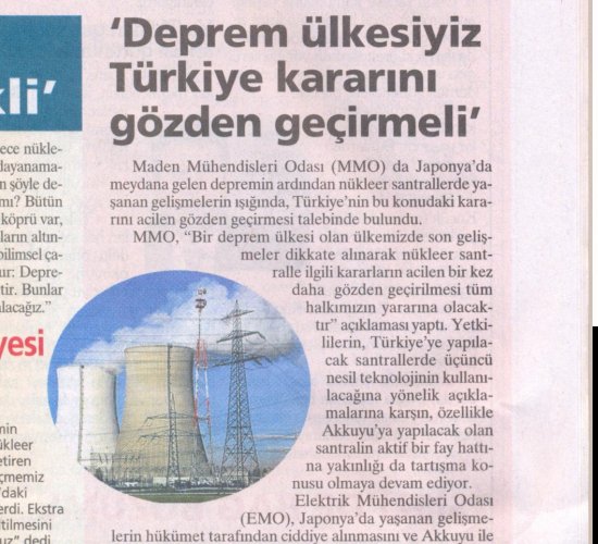 Deprem ülkesiyiz. Türkiye Kararını gözden geçirmeli.