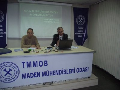 “Tünel Ve Metro Çalışmalarında Kaya Mekaniği ve Yer Araştırmalarının Önemi, Maden Mühendislerinin Konumu” Konulu Söyleşi Yapıldı.