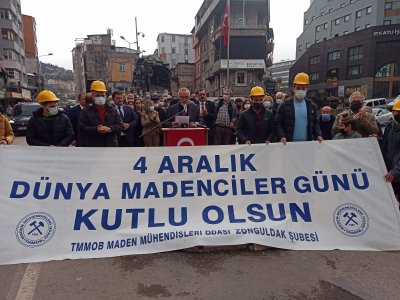 4 ARALIK DÜNYA MADENCİLER GÜNÜ BASIN AÇIKLAMASI VE KORTEJ