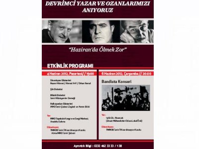 Devrimci Yazar ve Ozanlarımızı Anma Etkinliği

