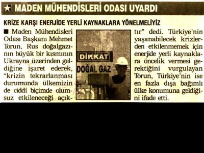 Krize Karşı Enerjide Yerli Kaynaklara Yönelmeliyiz