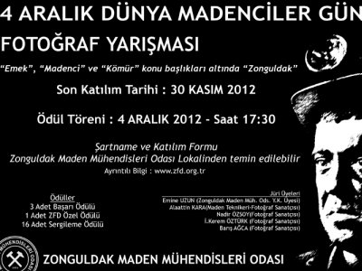 4 ARALIK DÜNYA MADENCİLER GÜNÜ FOTOĞRAF YARIŞMASI DÜZENLENECEKTİR