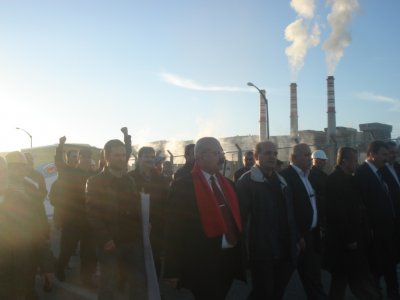 MADEN-İŞ VE TES-İŞ YATAĞAN ÖZELLEŞTİRMEYE KARŞI YÜRÜYÜŞE KATILDIK ( 23.01.2014)