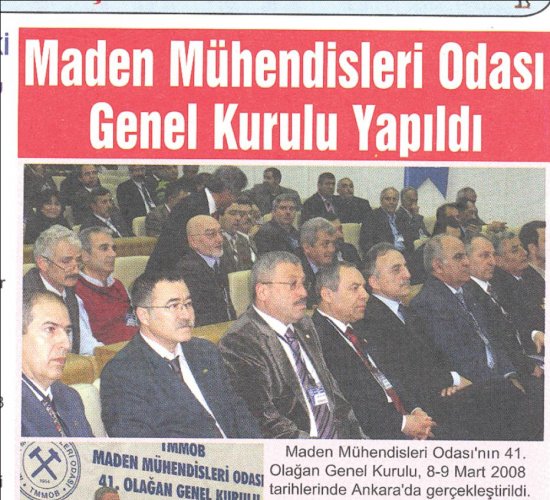 Maden Mühendisleri Odası genel Kurulu Yapıldı.
