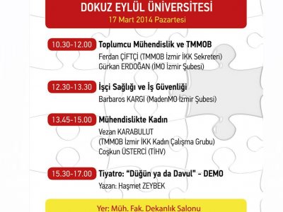 TOPLUMCU MÜHENDİSLİK MİMARLIK HAFTASI(17-21.03.2014)