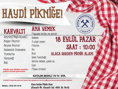 PİKNİKTE BULUŞUYORUZ.
