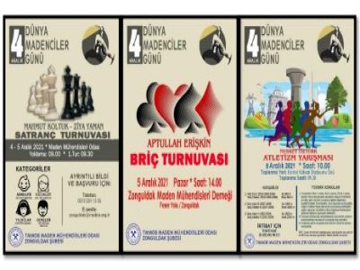 4 - 11 ARALIK MADENCİLER HAFTASI ETKİNLİKLERİMİZ DEVAM EDİYOR
