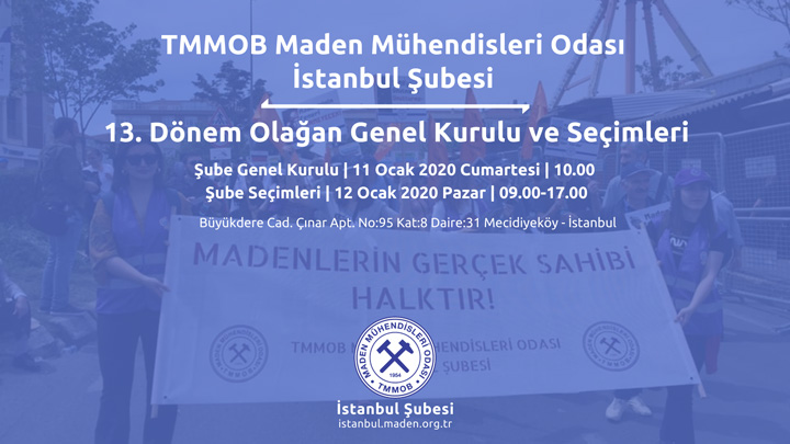 İstanbul Şube 13. Dönem Olağan Genel Kurulu ve Seçimleri