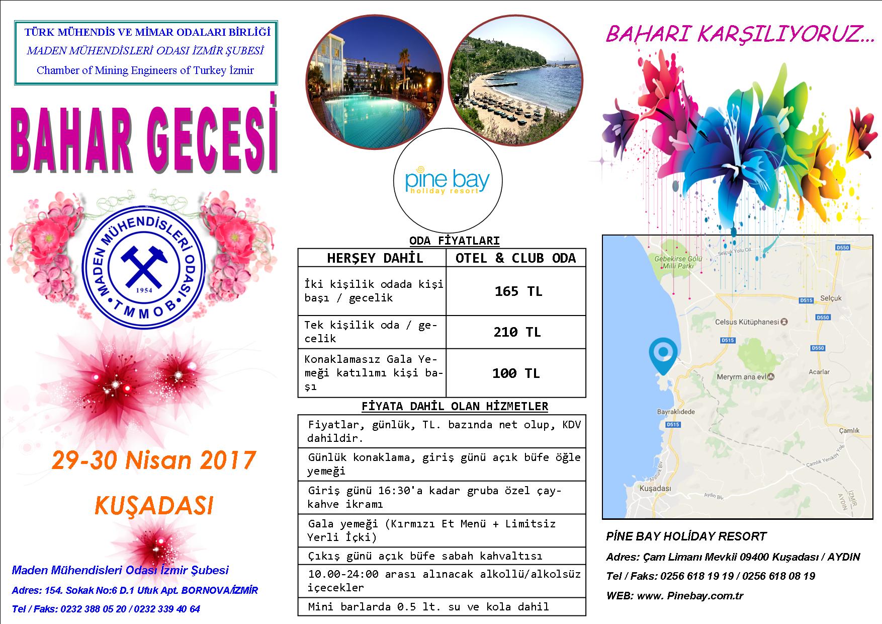 BAHAR GECESİ ETKİNLİĞİ DÜZENLENECEKTİR.(29-30.04.2017)