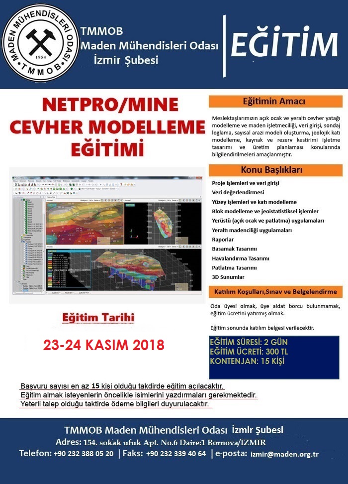 NETPRO/MINE CEVHER MODELLEME EĞİTİMİ